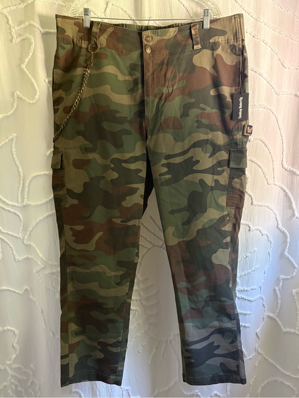 NWT Girrlscout 2XL Camo Cargo Pants Y2K Utility Streetwear
